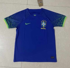 (S-3XL) 2022-2023 Brazil Away Blue Thailand Soccer Jersey AAA-818