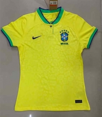 2022-2023 Brazil Home Yellow Thailand Women Soccer Jersey AAA-HR