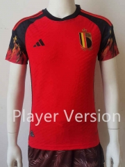 Player Version 2022-2023 Belgium Home Red Thailand Soccer Jersey AAA-807