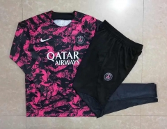 2022-2023 Paris SG Black&Pink Thailand Soccer Tracksuit -815
