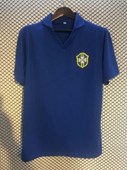 Retro Version 57-62 Brazil Blue Thailand Soccer Jersey AAA-2669