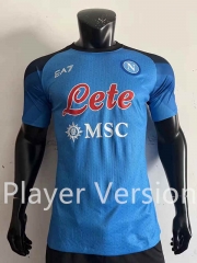 Player Version 2022-2023 Napoli Home Blue Thailand Soccer Jersey AAA-4691