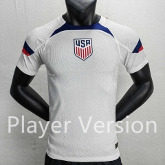 Player Version 2022-2023 World Cup USA Home White Thailand Soccer Jersey AAA-888