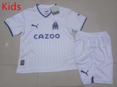 2022-2023 Olympique de Marseille Home White Kid/Youth Soccer Uniform-507