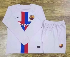 2022-2023 Barcelona 2nd Away Light Gray LS Soccer Uniform-709