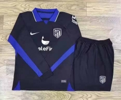 2022-2023 Atletico Madrid Away Black LS Soccer Uniform -709