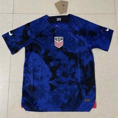 ( S-4XL ) 2022-2023 World Cup USA Away Blue Thailand Soccer Jersey AAA-818