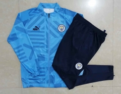 2022-2023 Manchester City Blue Thailand Soccer Jacket Uniform-815
