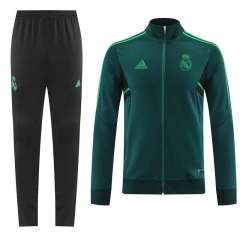 2022-2023 Real Madrid Green Thailand Soccer Jacket Uniform-LH