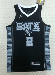 2022-2023 Jordan Limited Version San Antonio Spurs Black #2 NBA Jersey-311