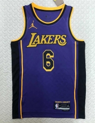 2022-2023 Jordan Limited Version Los Angeles Lakers Purple #6 NBA Jersey-311