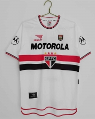Retro Version 2000 Sao Paulo Futebol Clube Home White Thailand Soccer Jersey AAA-C1046