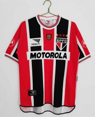 Retro Version 2000 Sao Paulo Futebol Clube Away Red&Black Thailand Soccer Jersey AAA-C1046