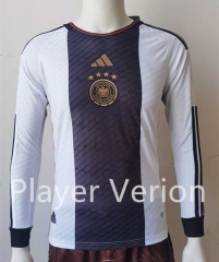 Player Version 2022-2023 Germany Home White LS Thailand Soccer Jersey AAA-807