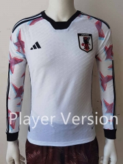 Player Version 2022-2023 Japan Away White LS Thailand Soccer Jersey AAA-807
