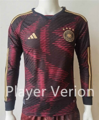 Player Version 2022-2023 Germany Away Red&Black LS Thailand Soccer Jersey AAA-807