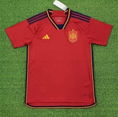 (S-4XL) 2022-2023 World Cup Spain Home Red Thailand Soccer Jersey AAA-403