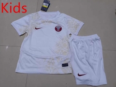 2022-2023 Qatar Away White Kid/Youth Soccer Uniform-507