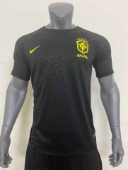 2022-2023 Brazil Goalkeeper Black Thailand Soccer Jersey AAA-416