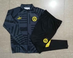2022-2023 Borussia Dortmund Black&Grey Thailand Soccer Jacket Uniform-815