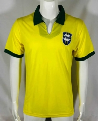 Retro Version 50-66 Brazil Home Yellow Thailand Soccer Jersey AAA-503