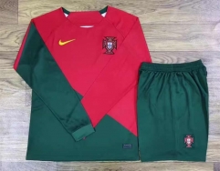 2022-2023 Portugal Home Red&Green LS Soccer Uniform-709
