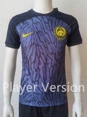Player Version 2022-2023 Malaysia Away Black&Gray Thailand Soccer Jersey AAA-807