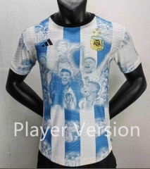 Player Version Commemorate Version 2022-2023 Argentina Blue&White Thailand Soccer Jersey AAA