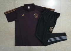 2022-2023 Germany Dark Brown Thailand Polo Uniform-815