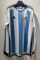 (3 Stars) 2022-2023 Argentina Home Blue and White LS Thailand Soccer Jersey AAA-9268