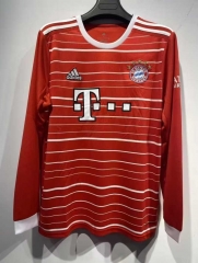 2022-2023 Bayern München Home Red LS Thailand Soccer Jersey AAA-9268