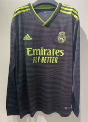 2022-2023 Real Madrid 2nd Away Black LS Thailand Soccer Jersey AAA-9268