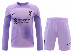 2022-2023 Liverpool Goalkeeper Purple LS Thailand Soccer Uniform-418