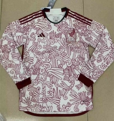 2022-2023 Mexico Away Red&White LS Thailand Soccer Jersey AAA-9268