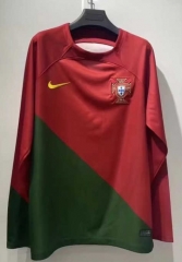 2022-2023 Portugal Home Red&Green LS Thailand Soccer Jersey AAA-9268