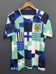 2022-2023 Portugal Blue&White Thailand Soccer Training Jersey -9171