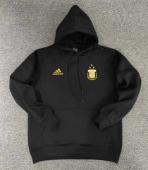 2022-2023 Argentina Black Thailand Soccer Tracksuit Top With Hat-LH