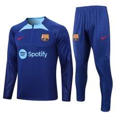2022-2023 Barcelona Camouflage Blue Thailand Soccer Jacket Uniform-815