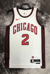 2022-2023 City Edition Chicago Bulls White #2 NBA Jersey-311