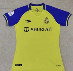 With Patch Version 2022-2023 Al-Nassr FC Home Yellow Women Thailand Soccer Jersey AAA