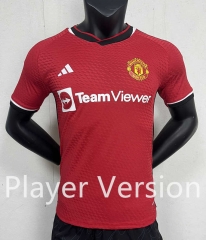 Player Version 2023-2024 Manchester United Red Thailand Soccer Jersey AAA-888