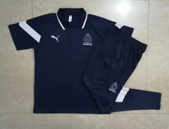 2022-2023 Olympique de Marseille Royal Blue Thailand Polo Uniform-815