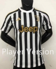 Player Version 2023-2024 Juventus Black Thailand Soccer Jersey AAA