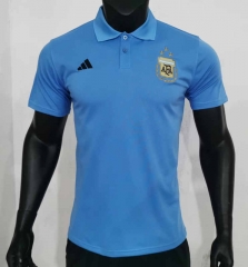 (3 Stars) 2022-2023 Argentina Light Blue Thailand Polo Shirt-SJ
