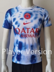 Player Version 2023-2024 Paris SG Blue&White Thailand Training Soccer Jersey AAA-807