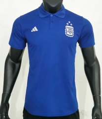 (3 Stars) 2022-2023 Argentina Dark Blue Thailand Polo Shirt-SJ