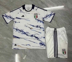 2023-2024 Italy Away White Soccer Uniform-709