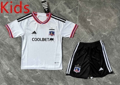 2023-2024 Colo-Colo Home White Kid/Youth Soccer Uniform-GB
