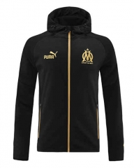 2023-2024 Olympique Marseille Black Thailand Soccer Jacket With Hat-LH