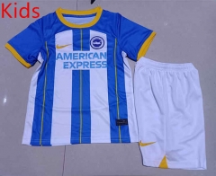 2023-2024 Brighton & Hove Albion Home Blue&White Kids/Youth Soccer Uniform-507
